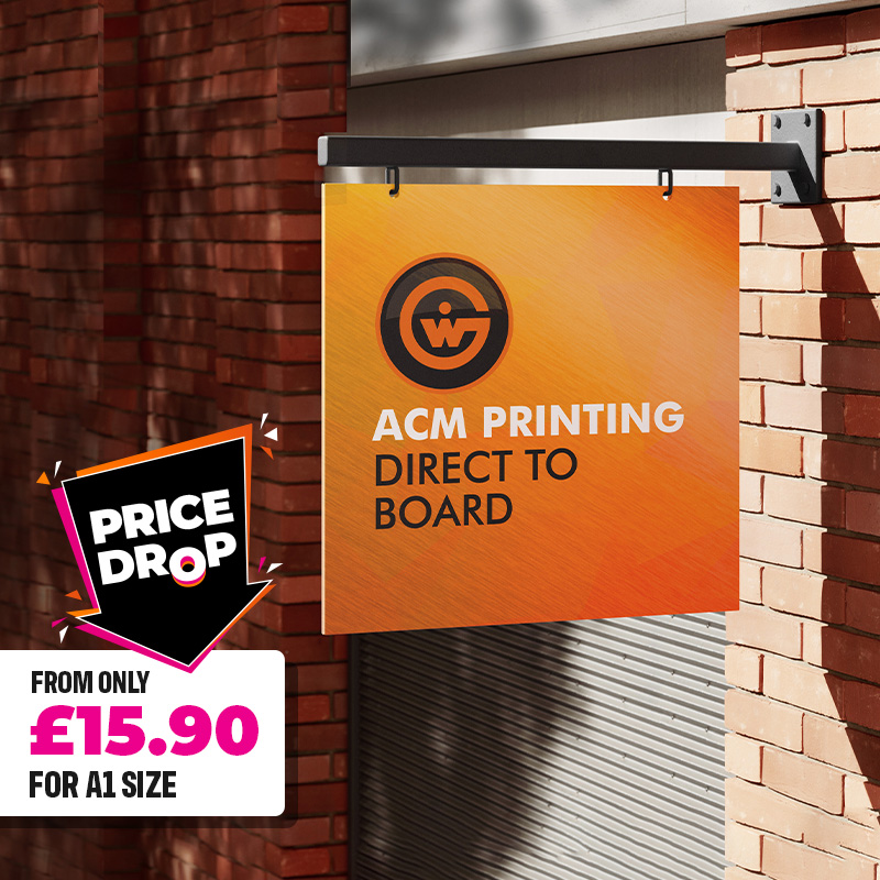 acm aluminium composite panel rigid signage printing