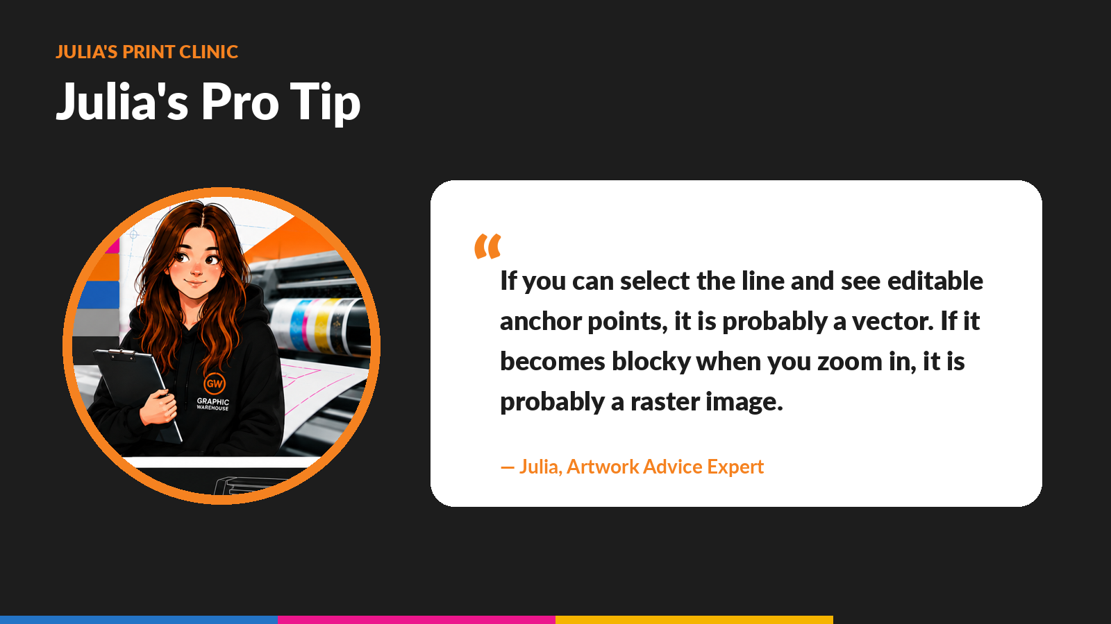 Julia’s advice for identifying whether a cutline is a vector or raster image