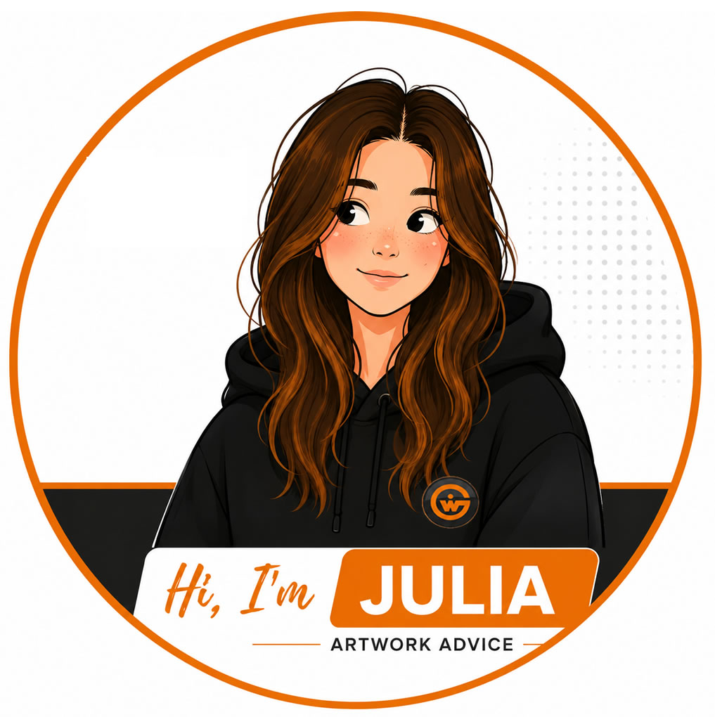 Julia from Graphic Warehouse artwork advice team