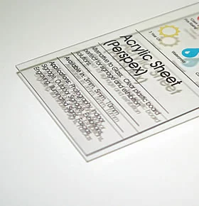 Acrylic (Perspex) Direct to Board Printing