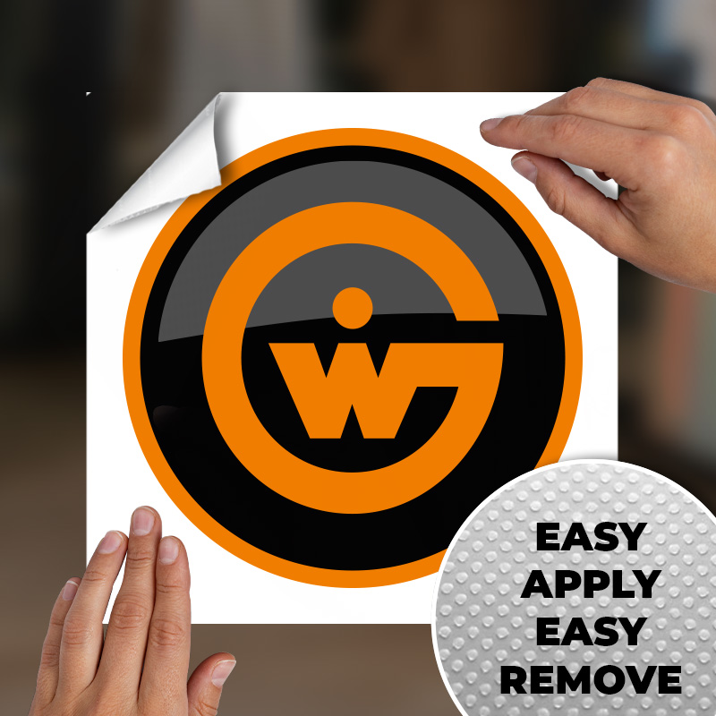 Solid White Sticker - Easy Apply