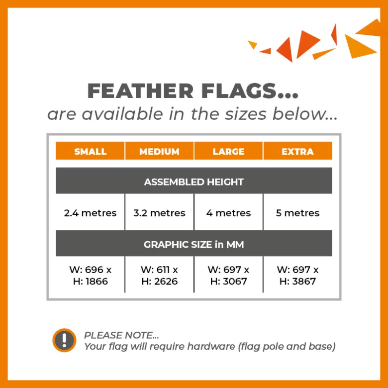 Feather Flags Printed in Full Colour