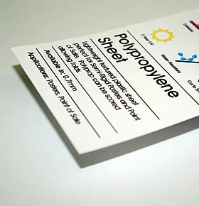 Rigid Board Printing - Direct to Board - Polypropylene - 0.3mm - Single Sided