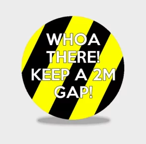 Hazard Keep a 2m Gap (6 Pack)