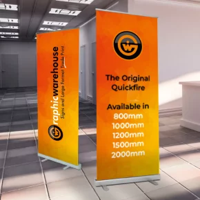Roll Up & Pull Up Banner Stands - Reskins - Single Sided - 800mm Wide - Quickfire (Mid Range)