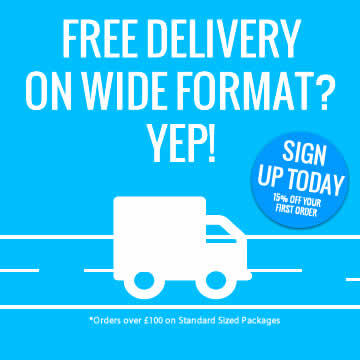 FREE Delivery and Large Format Print, Yep we offer that!