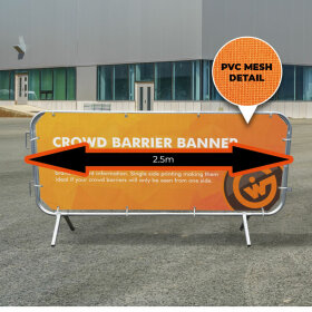 2.5m Pedestrian Barrier Banners