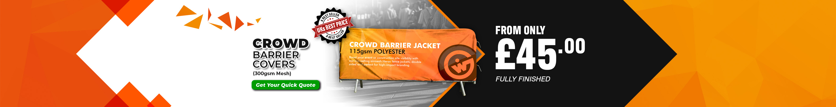 Pedestrian Barrier Banners and Jackets