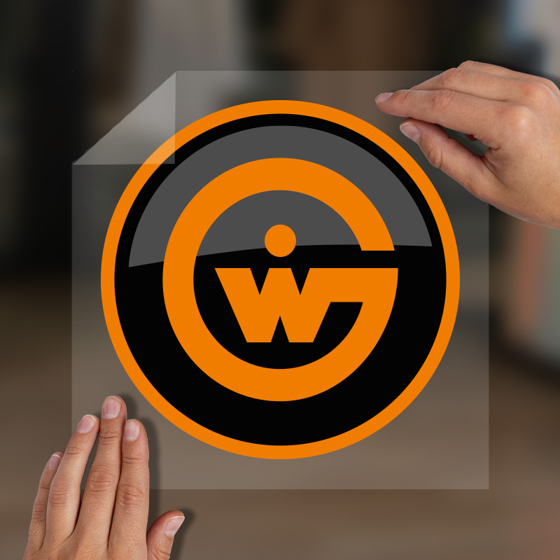 Transparent Sticker with White Layer