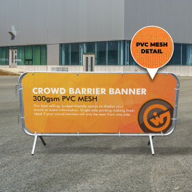 340gsm PVC Mesh Pedestrian Barrier Covers