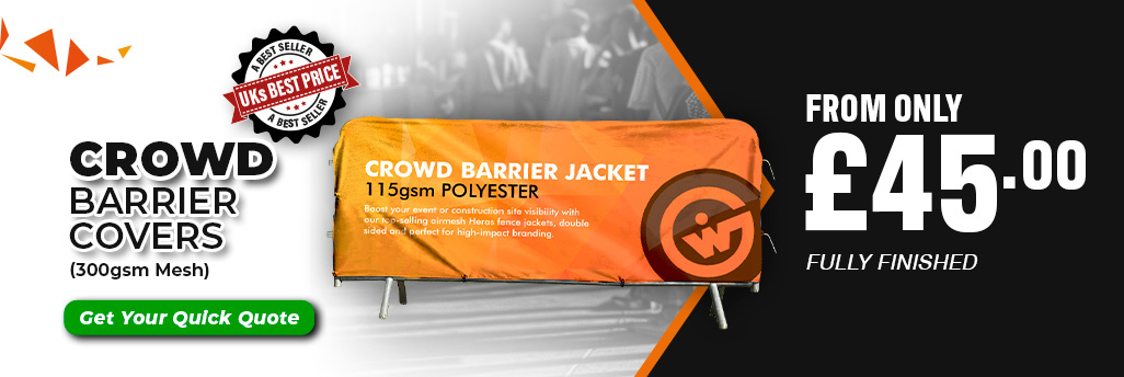 Pedestrian Barrier Banners and Jackets