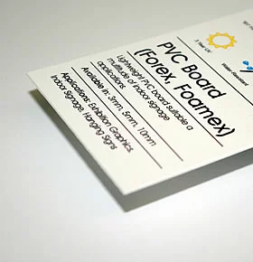 Rigid Board Printing - Direct to Board - PVC Forex (Foamex) - 5mm - Double Sided