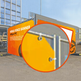 Heras Banners (Single Sided) - Angled Corners