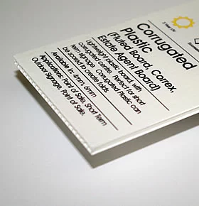 Plastic Flute Board Printing - Fluteboard / Polypropylene (Correx)