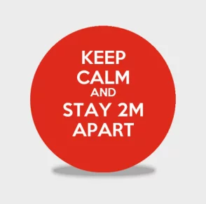 Keep Calm and Stay 2m Apart (6 Pack)